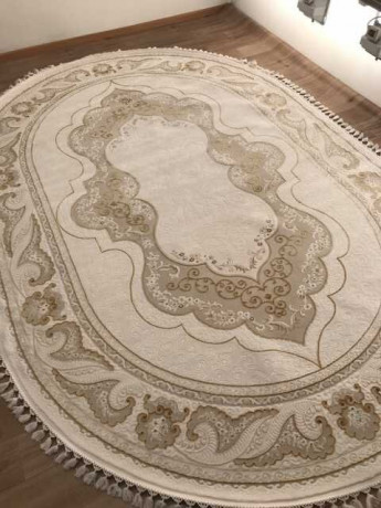 Турецкий ковер HUNKAR-8165-BEYAZ-BEYAZ-OVAL