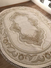 Турецкий ковер HUNKAR-8165-BEYAZ-BEYAZ-OVAL