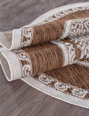 Ковёр VEGAS-S001-BROWN-CREAM-OVAL