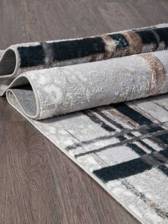 Турецкий ковер PERU-C071A-D-GREY-SHIRINK-BLUE-FDY-STAN