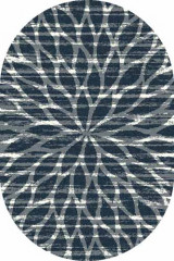 Овальный ковер PLATINUM T626 NAVY-BLUE
