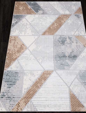 Турецкий ковер PERU-C073A-D-GREY-SHIRINK-BLUE-FDY-STAN