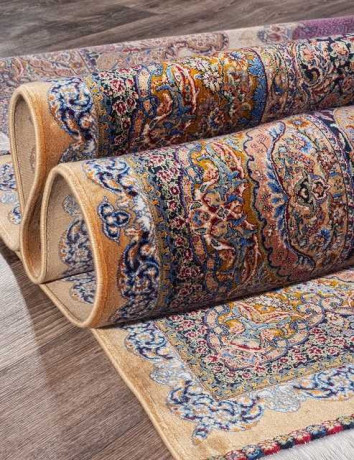 Иранский ковер QUM-625-BEIGE-STAN