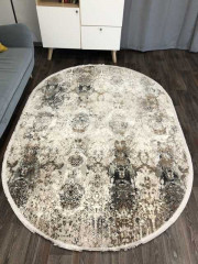 Турецкий ковер DOKU-9354B-GREY-BROWN-OVAL