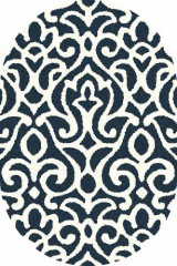 Овальный ковер PLATINUM T627 NAVY