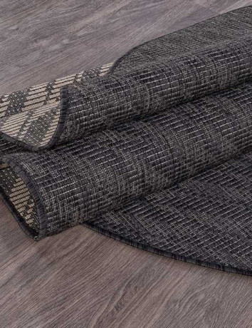 Ковёр VEGAS-S112-BLACK-OVAL