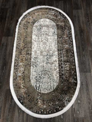 Турецкий ковер DOKU-9365B-GREY-BROWN-OVAL