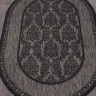 Ковёр VEGAS-S001-D-GRAY-BLACK-OVAL