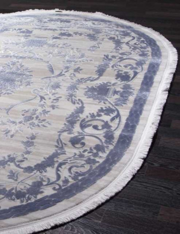 Турецкий ковер TRUVA-08330T-BLUE-BLUE-OVAL