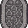 Ковёр VEGAS-S001-GRAY-BLACK-OVAL