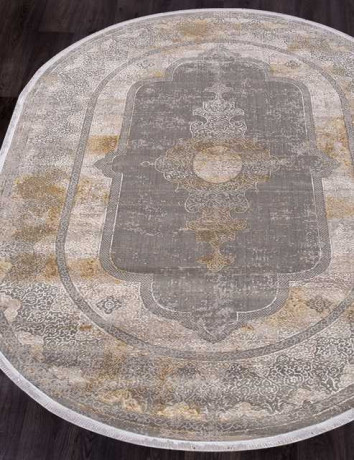 Турецкий ковер ATLAS-9305-GREY-BLUE-OVAL