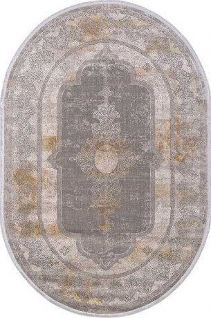 Турецкий ковер ATLAS-9305-GREY-BLUE-OVAL