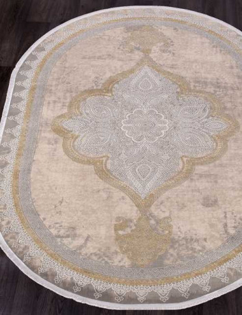 Турецкий ковер ATLAS-9306-BEIGE-BEIGE-OVAL