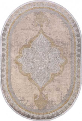 Турецкий ковер ATLAS-9306-BEIGE-BEIGE-OVAL