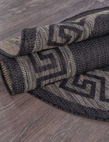 Ковёр VEGAS-S002-BLACK-OVAL