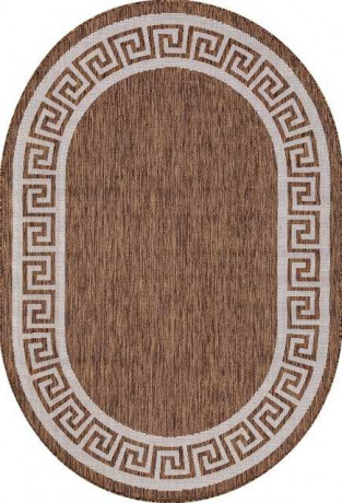 Ковёр VEGAS-S002-BROWN-CREAM-OVAL