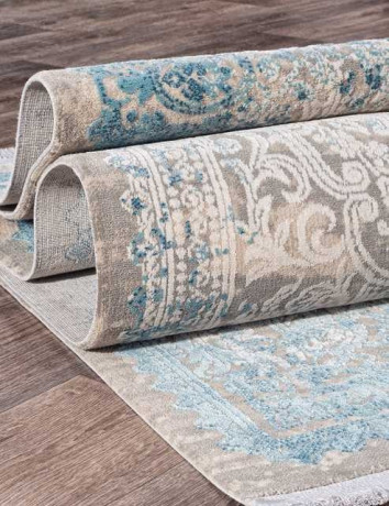 Турецкий ковер BIBLOS-9304-BEIGE-BLUE-STAN