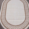 Ковёр VEGAS-S002-CREAM-BROWN-OVAL