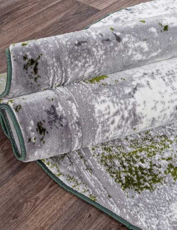 Турецкий ковер SATINE-S107B-KOYU-GREY-COKEN-GREEN-OVAL