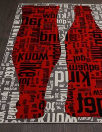 Ковёр RIO C081-GRAY-RED-STAN