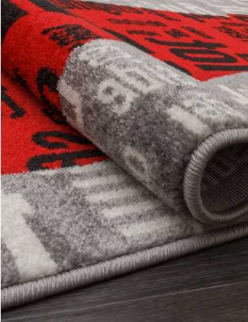Ковёр RIO C081-GRAY-RED-STAN