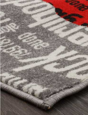 Ковёр RIO C081-GRAY-RED-STAN