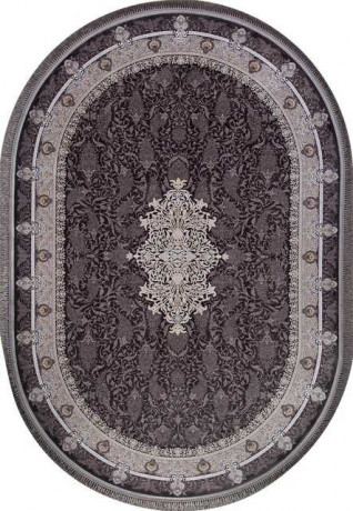Иранский ковер FARSI 1200 G247-DARK-GRAY-OVAL