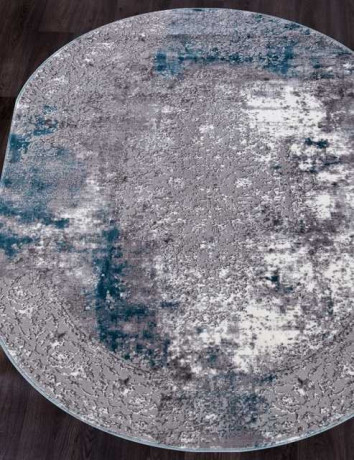 Турецкий ковер SATINE-S122A-KOYU-GREY-COKEN-BLUE-OVAL