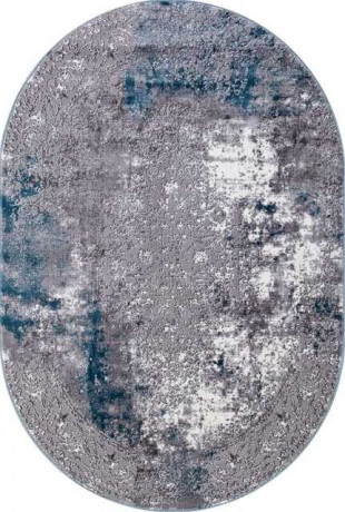 Турецкий ковер SATINE-S122A-KOYU-GREY-COKEN-BLUE-OVAL