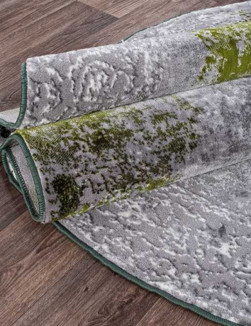 Турецкий ковер SATINE-S122A-KOYU-GREY-COKEN-GREEN-OVAL