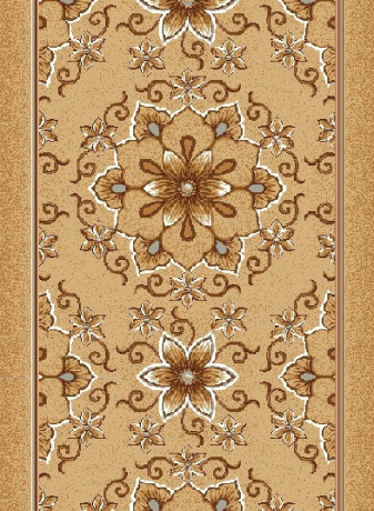 Дорожка паласная ''Медальон бежевый''
