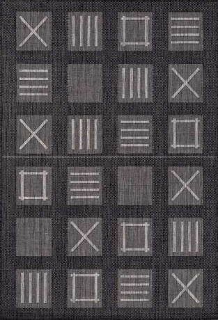 Ковёр VEGAS-S003-BLACK-GRAY-STAN