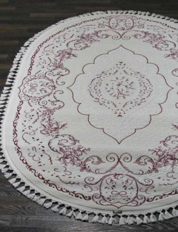 Турецкий ковер HUNKAR-07857A-FUCHSIA-WHITE-OVAL