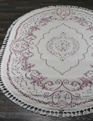 Турецкий ковер HUNKAR-07857A-FUCHSIA-WHITE-OVAL