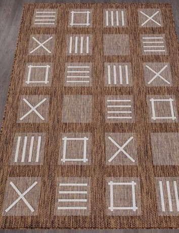 Ковёр VEGAS-S003-BROWN-CREAM-STAN