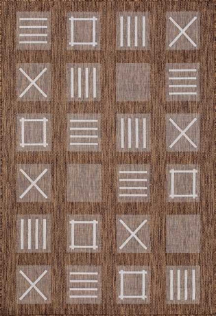 Ковёр VEGAS-S003-BROWN-CREAM-STAN