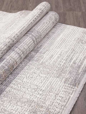 Турецкий ковер ALANYA-22403A-WHITE-GREY-SHR-STAN