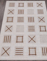 Ковёр VEGAS-S003-CREAM-BROWN-STAN