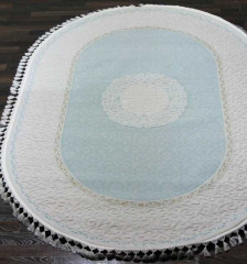 Турецкий ковер HUNKAR-07908A-BLUE-BLUE-OVAL