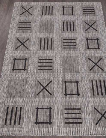 Ковёр VEGAS-S003-GRAY-BLACK-STAN