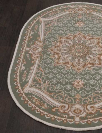 Турецкий ковер QATAR-33525-040-GREEN-OVAL