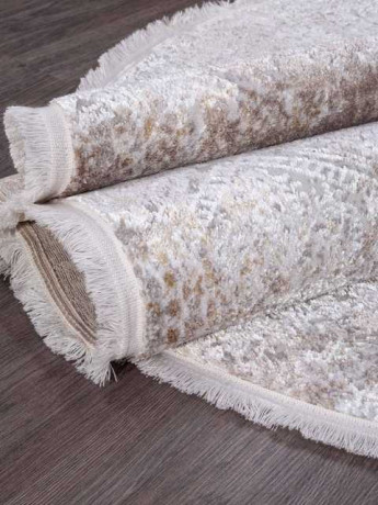 Турецкий ковер AJMAL-LP-257-CREAM-BROWN-OVAL