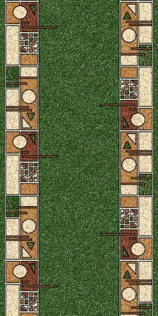 Дорожка ковровая (тканная) Diana 4 зеленый