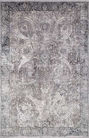 Турецкий ковер OLIMPOS-M455A-CREAM-D-GRAY-OVAL