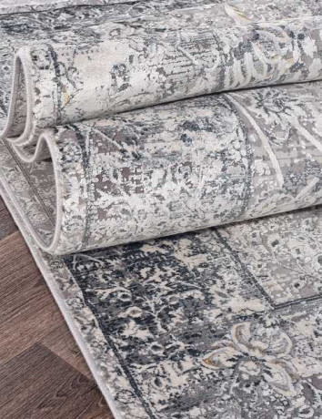 Турецкий ковер OLIMPOS-M455A-CREAM-D-GRAY-OVAL