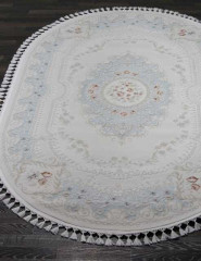 Турецкий ковер HUNKAR-07926T-BLUE-BLUE-OVAL