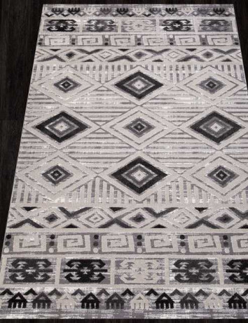 Турецкий ковер ECLIPSE-QP002-WHITE-D-GRAY-STAN