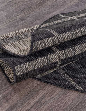 Ковёр VEGAS-S004-BLACK-OVAL