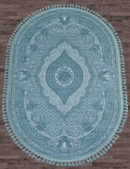 Турецкий ковер HUNKAR-07931-BLUE-BLUE-OVAL
