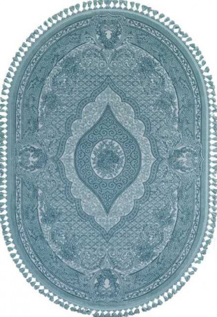 Турецкий ковер HUNKAR-07931-BLUE-BLUE-OVAL